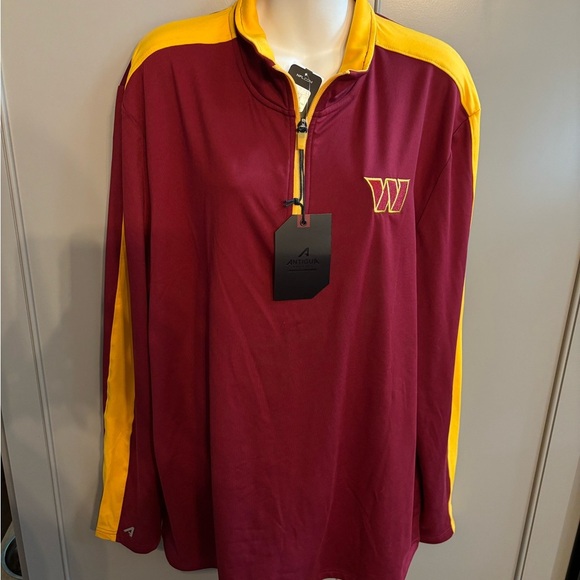 NWT Washington Commanders Augusta Sportswear Maroon and Yellow Pullover xl - Picture 1 of 4